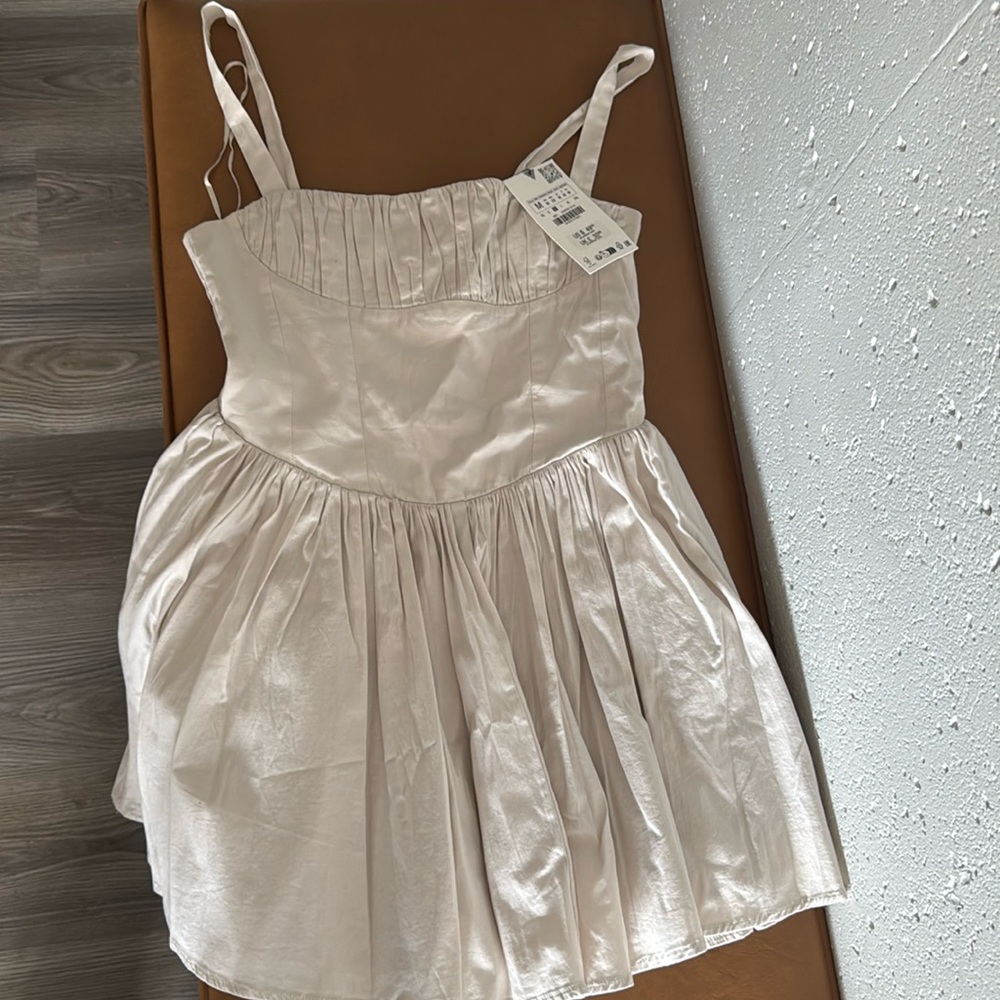 ZARA tan mini dress